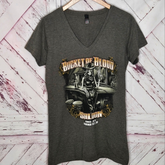 District Bucket Of Blood Saloon Graphic Tee - Picture 1 of 4